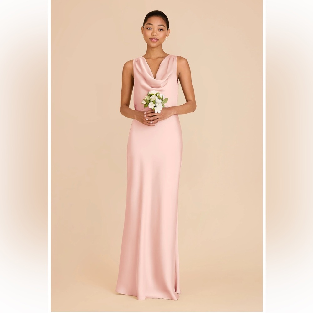 Birdy Grey Bonnie Matte Satin Blush Pink Maxi Dress
